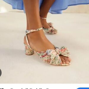 Loeffler Randall dahlia floral low heel sandals